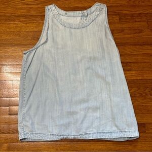 Gap Light Blue Sleeveless Denim Top size L